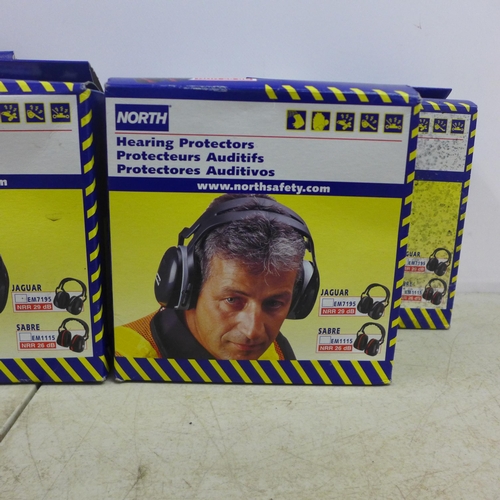 2084 - Five unused North safety products, hearing protectors - model Jaguar EM7195