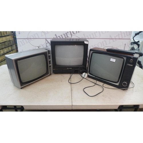 2113 - Three portable TVs, Pye T173, Ferguson 3840, 14