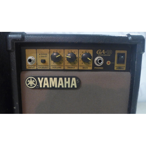 2120 - A Crate BT15UB 15w practice amp and a Yamaha GA-10 10w guitar practice amp