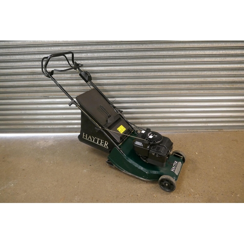 2156B - A Hayter petrol driven lawn mower with collection box and Harrier 41 autodrive petrol engine. *Polic... 