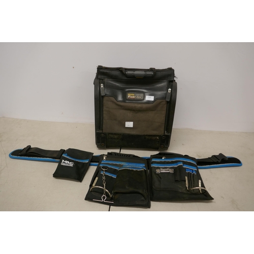 2343 - A Stanley Fatmax engineer's tool bag and a Mac Allister tool belt