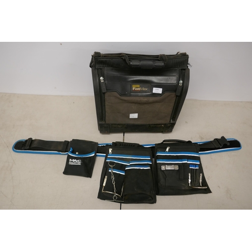 2343 - A Stanley Fatmax engineer's tool bag and a Mac Allister tool belt