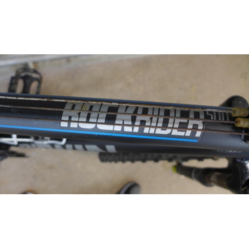 2163 - A B-Twin Rockrider 500 Aluminium framed front suspension hardtail mountain bike. *Police repossessio... 