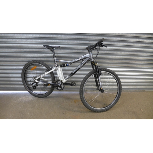 2165 - A Decathlon Rockrider 6.2 aluminium framed full suspension mountain bike. *Police repossession