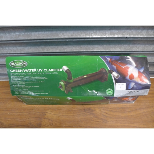 2227 - A Blagdon Pro UCV 21600 green water UV clarifier - unused in box