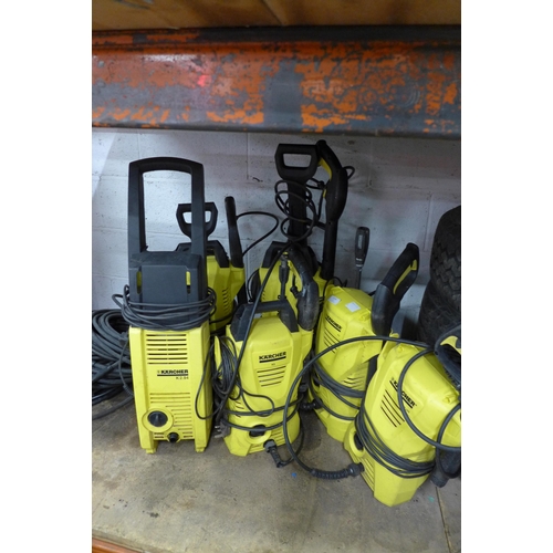 2234 - Six assorted Karcher pressure washers including K2, K2.125, K2.94 and others