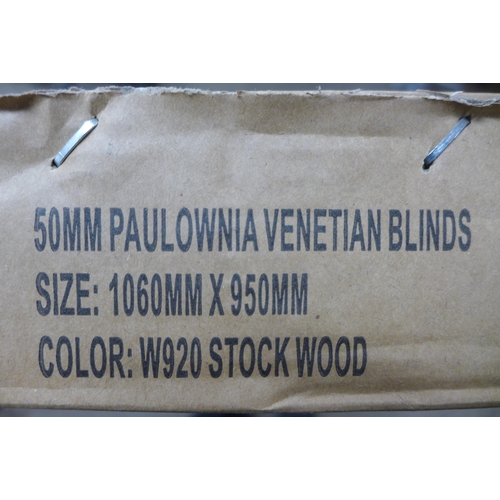 2241 - 15 boxed, sealed and unused PolaBlinds window blinds - 5 X 50mm Paulowina Venetian blinds 1060mm X 9... 