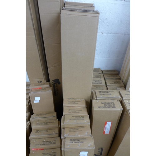 2242 - 15 boxed and unused Polablinds window blinds - Five 35mm faux wood Venetian blinds size 1490mm X 115... 