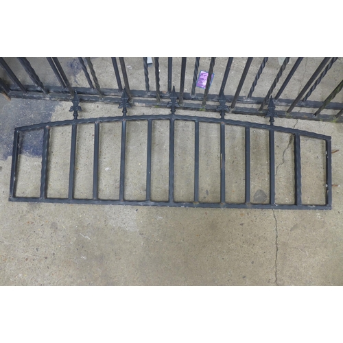 2246 - A set of wrought iron driveway gates - approximately 195cm wide x 165cm tall