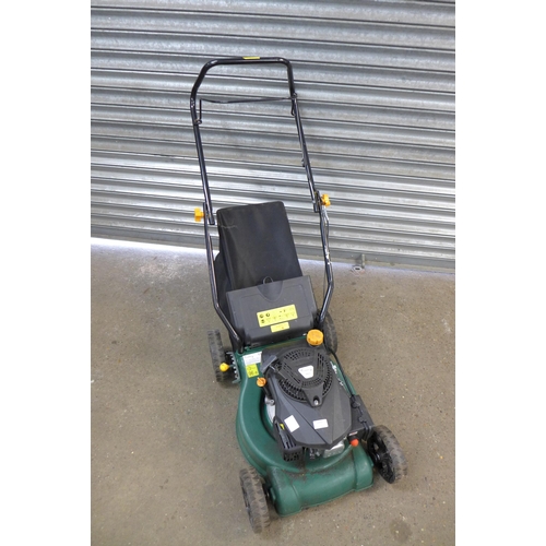 2252 - A Kingfisher (FPLMP99H-4) petrol driven lawn mower with collection box