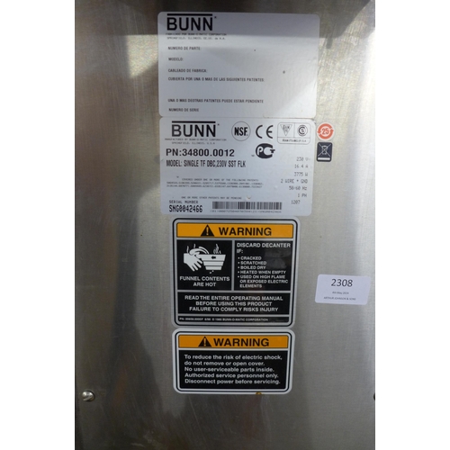 2308 - A Bunn hot water brewer (Model: Single TF DBC-230v SST FLK)