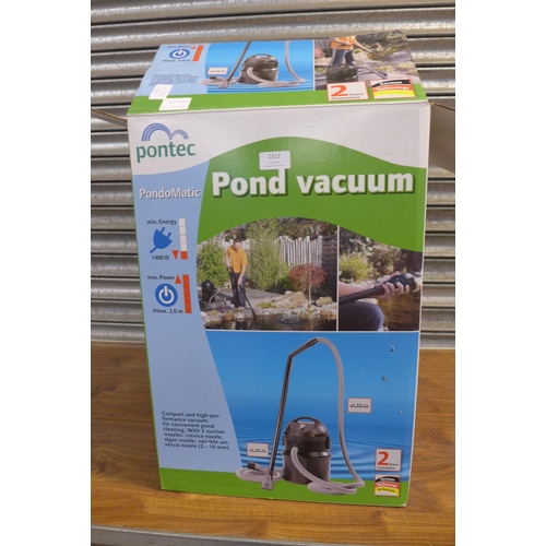 2312 - A Pontec Pondomatic 1400w pond vacuum in box