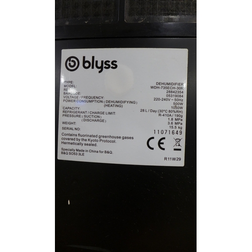 2316 - A Blyss WDH-735ECH-30R 240v dehumidifier