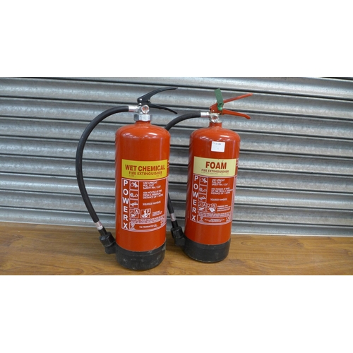 2321 - 2 Fire extinguishers - foam and wet chemical