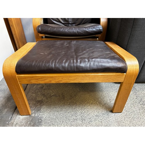 1608 - An Ikea Poang Brown upholstered chair