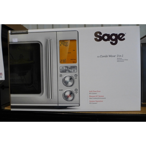 3002 - Sage The Combi Wave 3-In-1 Microwave - Model Smo870Bst, Original RRP £249.99 + VAT (320-80) *This lo... 