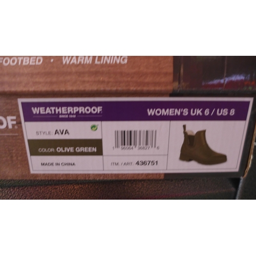 3048 - Pair of women's weatherproof olive green ankle boots/wellies - UK size 6 * this lot is subject to VA... 