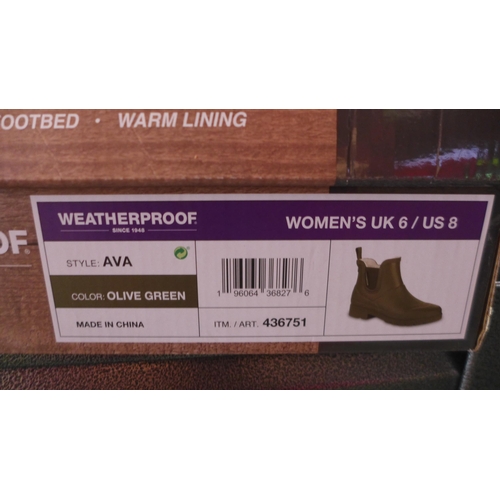 3051 - Pair of women's weatherproof olive green ankle boots/wellies - UK size 6 * this lot is subject to VA... 