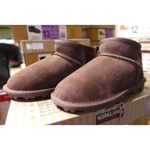 3069 - 2 Pairs of children's Kirkland Signature chocolate coloured Shearling boots - UK size C11 * this lot... 