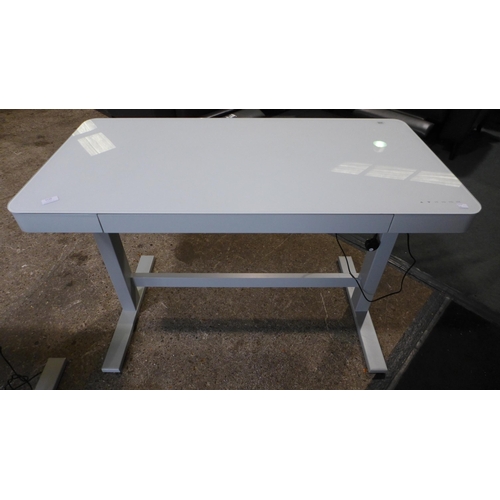 3110 - White Height adjustable Tech Desk , Original RRP £239.99 + VAT (320-1) *This lot is subject to VAT