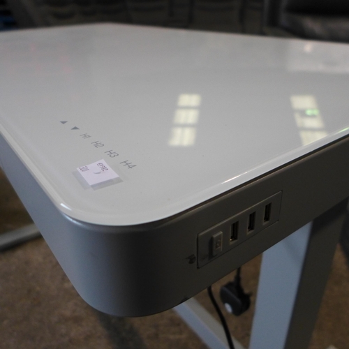 3110 - White Height adjustable Tech Desk , Original RRP £239.99 + VAT (320-1) *This lot is subject to VAT