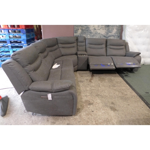 3120 - Eden Electric Reclining Fabric Sectional Corner Sofa, Original RRP £1499.99 + VAT (320-63) *This lot... 