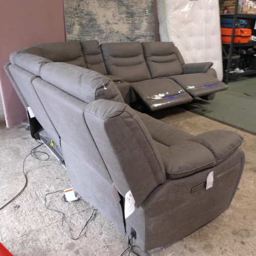 3120 - Eden Electric Reclining Fabric Sectional Corner Sofa, Original RRP £1499.99 + VAT (320-63) *This lot... 