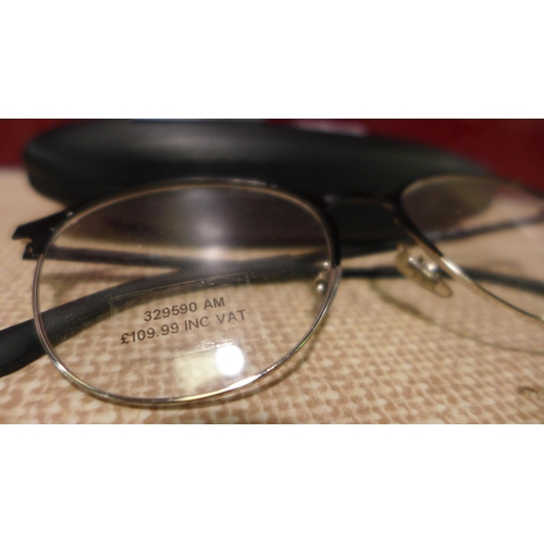 3190 - Rayban Black Metal Glasses    (320-104) *This lot is subject to VAT