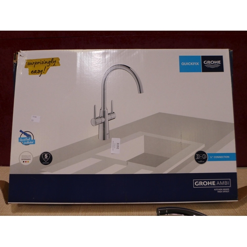 3192 - Grohe Ambi Swan Neck Kitchen Mixer Tap (320-103) *This lot is subject to VAT