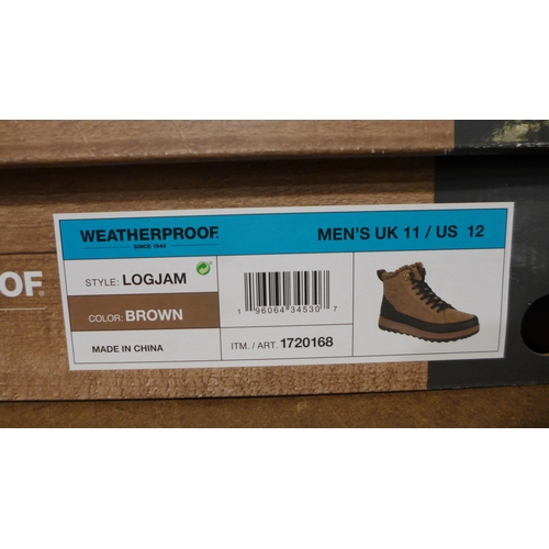 3215 - Two pairs of men's weatherproof brown boots - UK sizes 10 & 11 * this lot is subject to VAT