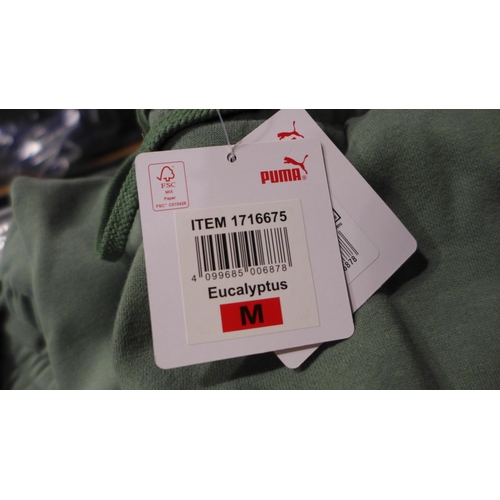 3227 - Quantity of Mens Eucalyptus coloured Puma joggers - mixed size * this lot is subject to VAT