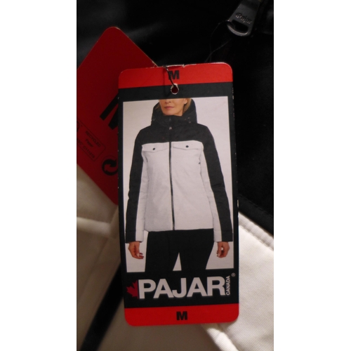 3245 - Women's Pajar Canada black and white hooded coat - size M * this lot is subject to VAT