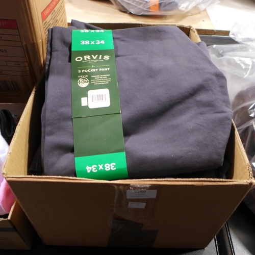 3260 - Quantity of men's Orvis 5-pocket Trousers - grey - mixed size * this lot is subject to VAT