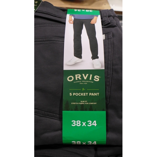 3260 - Quantity of men's Orvis 5-pocket Trousers - grey - mixed size * this lot is subject to VAT