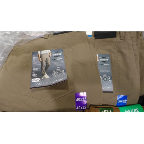 3281 - Quantity of assorted men's trousers - various sizes/colours/styles * this lot is subject to VAT