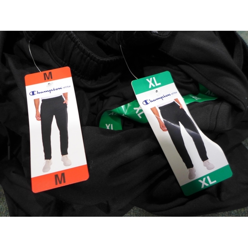 3288 - Quantity of men's black Champion Elite joggers - mixed size * this lot is subject to VAT