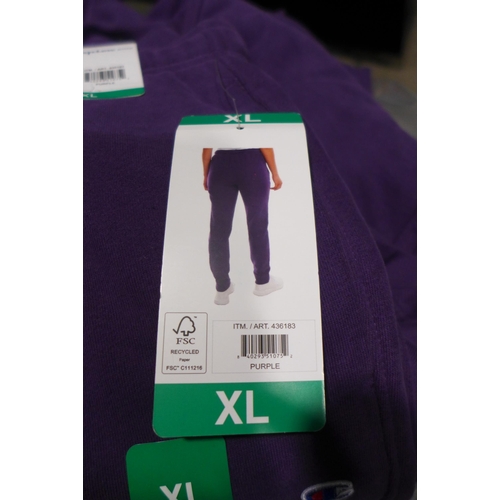 3289 - Small quantity of women's purple Champion Elite XL joggers * this lot is subject to VAT