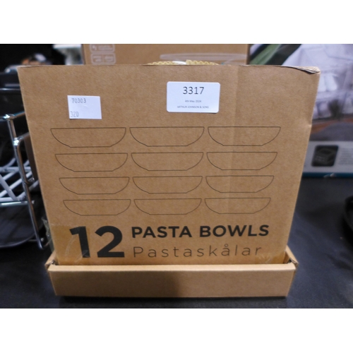 3317 - Qty Of White 20cm Pasta Bowls (320-83) *This lot is subject to VAT