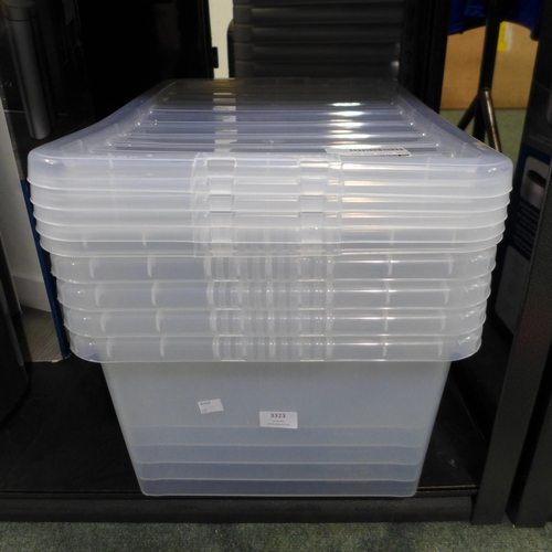 3323 - Wham Crystal 45 Litre Storage Boxes And Lids (319-109) *This lot is subject to VAT