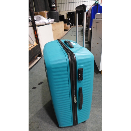 3328 - American Tourister Jetdriver Large Turquoise Spinner Hardside Suitcase (320-138) *This lot is subjec... 