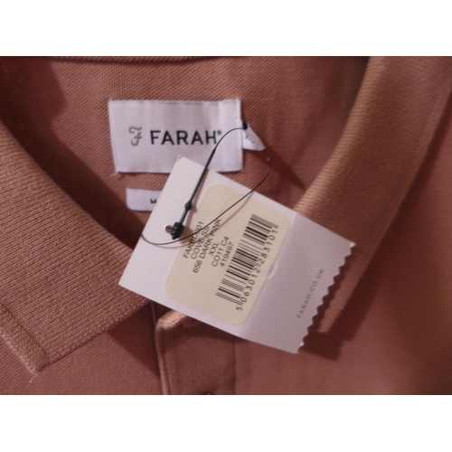 3337 - Two men's XXL Dark Pink polos by Farah * this lot is subject to VAT