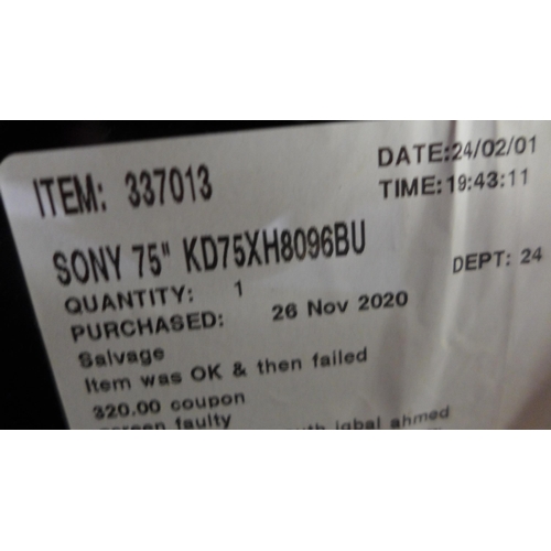 3350 - 3x Mixed Broken Tvs inc Sony 75