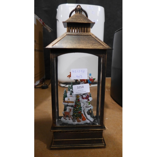 3358 - Holiday Scene Lantern  (317-639/903) *This lot is subject to VAT