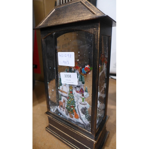 3358 - Holiday Scene Lantern  (317-639/903) *This lot is subject to VAT