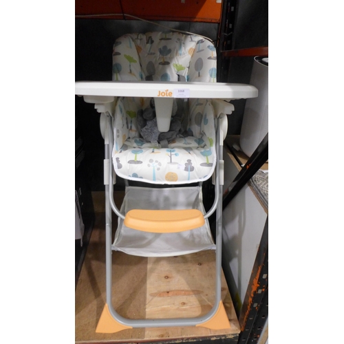 3368 - Joie 2-In-1 Pastel Forest Snacker Highchair    (320-146) *This lot is subject to VAT