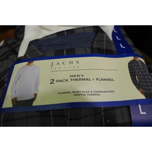 3375 - Quantity of men's Jach's thermal and flannel two piece sets - blue - mixed size * this lot is subjec... 