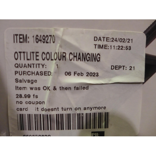 3414 - Ottlite Colour Changing Black Led Desk Lamp  (320-154) *This lot is subject to VAT