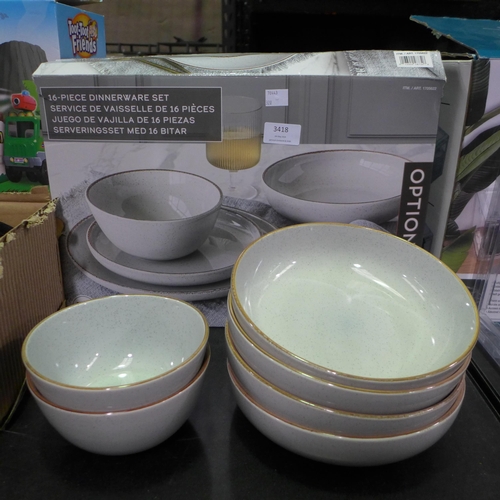 3418 - Options Stoneware Dinner Set (320-156) *This lot is subject to VAT