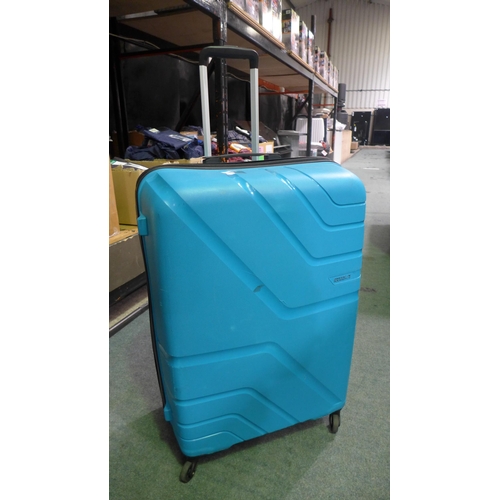 3436 - American Tourister Jetdriver Large Turquoise Spinner Hardside Suitcase (320-9) *This lot is subject ... 