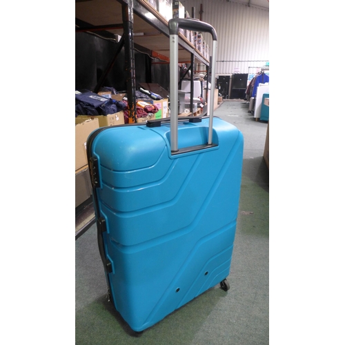 3436 - American Tourister Jetdriver Large Turquoise Spinner Hardside Suitcase (320-9) *This lot is subject ... 